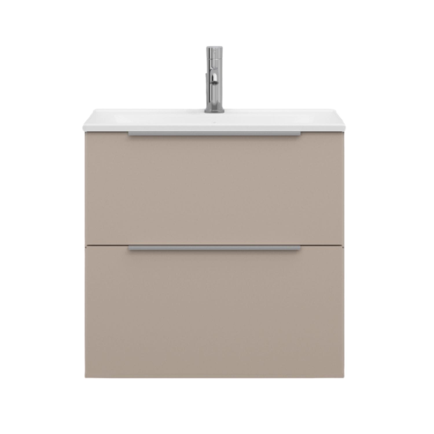 Svedbergs STILLA Slim D35 Servantskap med 2 skuff Gråbeige / 60cm / Integrert håndtak alu Svedbergs Servantskap SV-560333