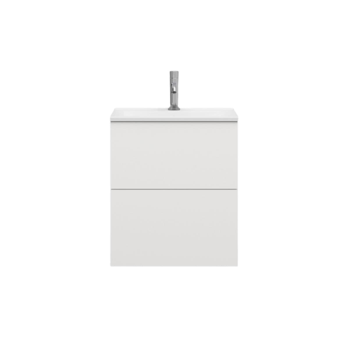Svedbergs STILLA Slim D35 Servantskap med 2 skuff Hvit / 50cm / Integrert håndtak hvit Svedbergs Servantskap SV-550313