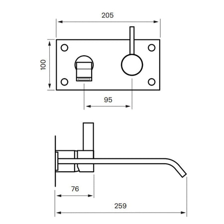 Tapwell ARM008 Servantbatteri Innbygging