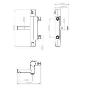 Tapwell ARM022-150 Badekararmatur