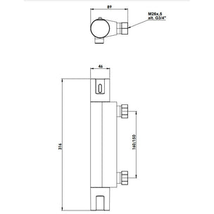 Tapwell ARM168-150 Dusjbatteri