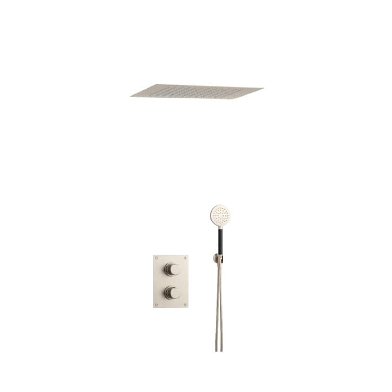 Tapwell ARM7268 Takduj Innbygging - Innebygd firkantet Brushed nickel / 400x400mm Tapwell Dusjsett TA-9428090