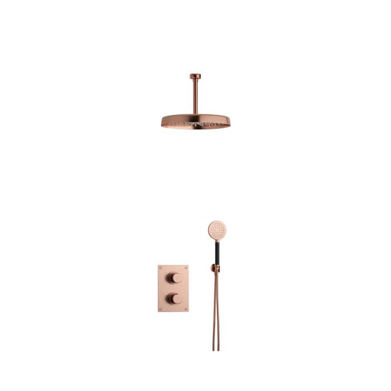 Tapwell ARM7268 Takdusj Innbygging - Takmontert Oksiderende kobber / 200mm / Ø300mm Tapwell Dusjsett TA-9428068