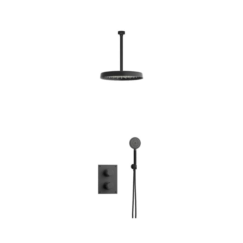 Tapwell ARM7268 Takdusj Innbygging - Takmontert Svart matt / 300mm / Ø300mm Tapwell Dusjsett TA-9428075