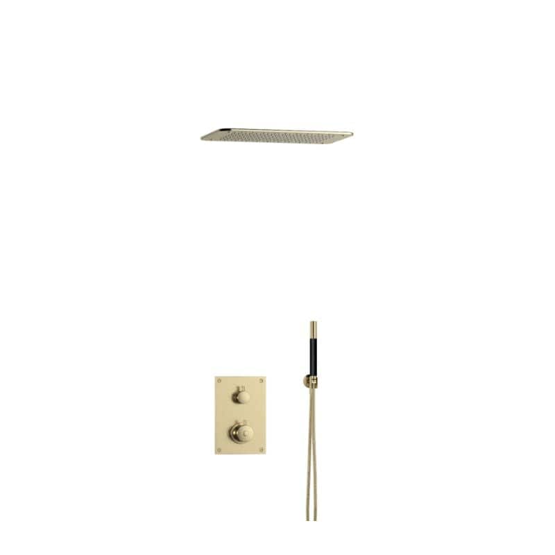 Tapwell BOX7268 ED2 Innfelt Takdusj Innbygging Honey gold / 370x250mm Tapwell Blandebatteri innbygging TA-9425570