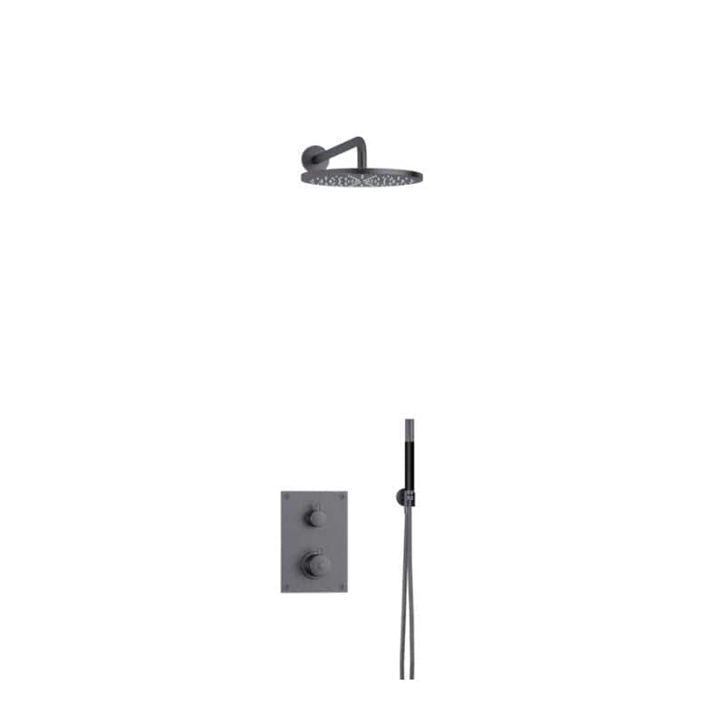 Tapwell BOX7268 ED2 Takdusj Innbygging Brushed black chrome / Ø300mm Tapwell Blandebatteri innbygging TA-9426925