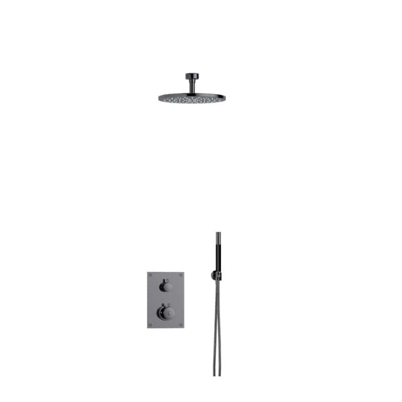 Tapwell BOX7268 Takdusj Innbygging - Takmontert Black chrome / 85mm / Ø250mm Tapwell Blandebatteri innbygging TA-9424958
