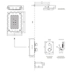 Tapwell BOX8368 SQUARE ED2 Takdusj Innbygging