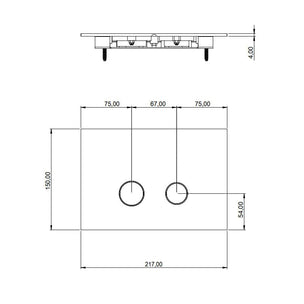 Tapwell DUO112 TECE betjeningsplate
