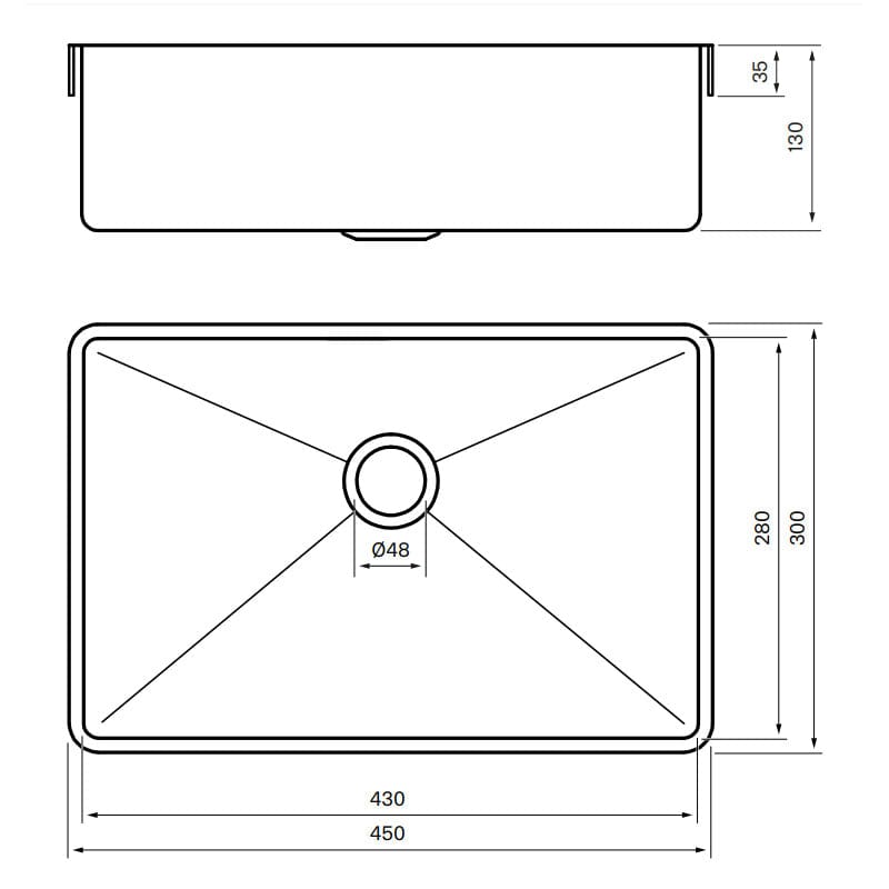 Tapwell HT4328 Servant for nedfelling Tapwell Kjøkkenvask TA-9422426