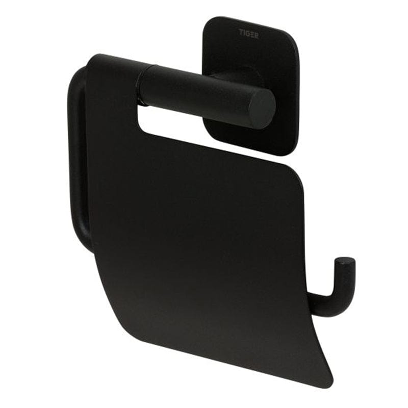 Tiger Colar toalettrullholder med lokk  Svart matt Tiger Toalettrullholder CO-T314112