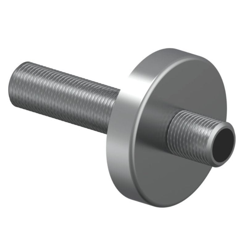 Uponor Aqua Plus Rettnippel Dekkskive Utvendig L=115 1/2" Uponor Tilbehør veggboks tappevann HEI-5111295