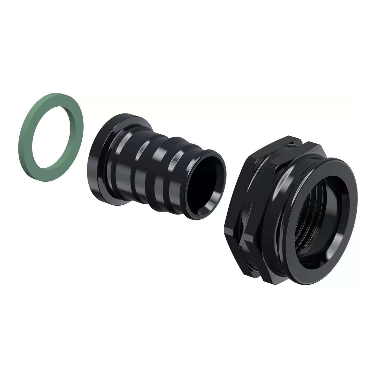 Uponor Q&E PPSU Rettnippel med Løpemutter uten Ringer 20mm-3/4" Uponor Rørdeler tappevann HEI-5110749