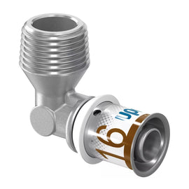 Uponor S-Press Plus Albue med Utvendig gjenge - 16mm-3/8"