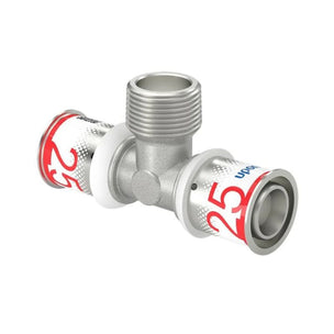 Uponor S-Press Plus T-rør med Utvendig gjenge