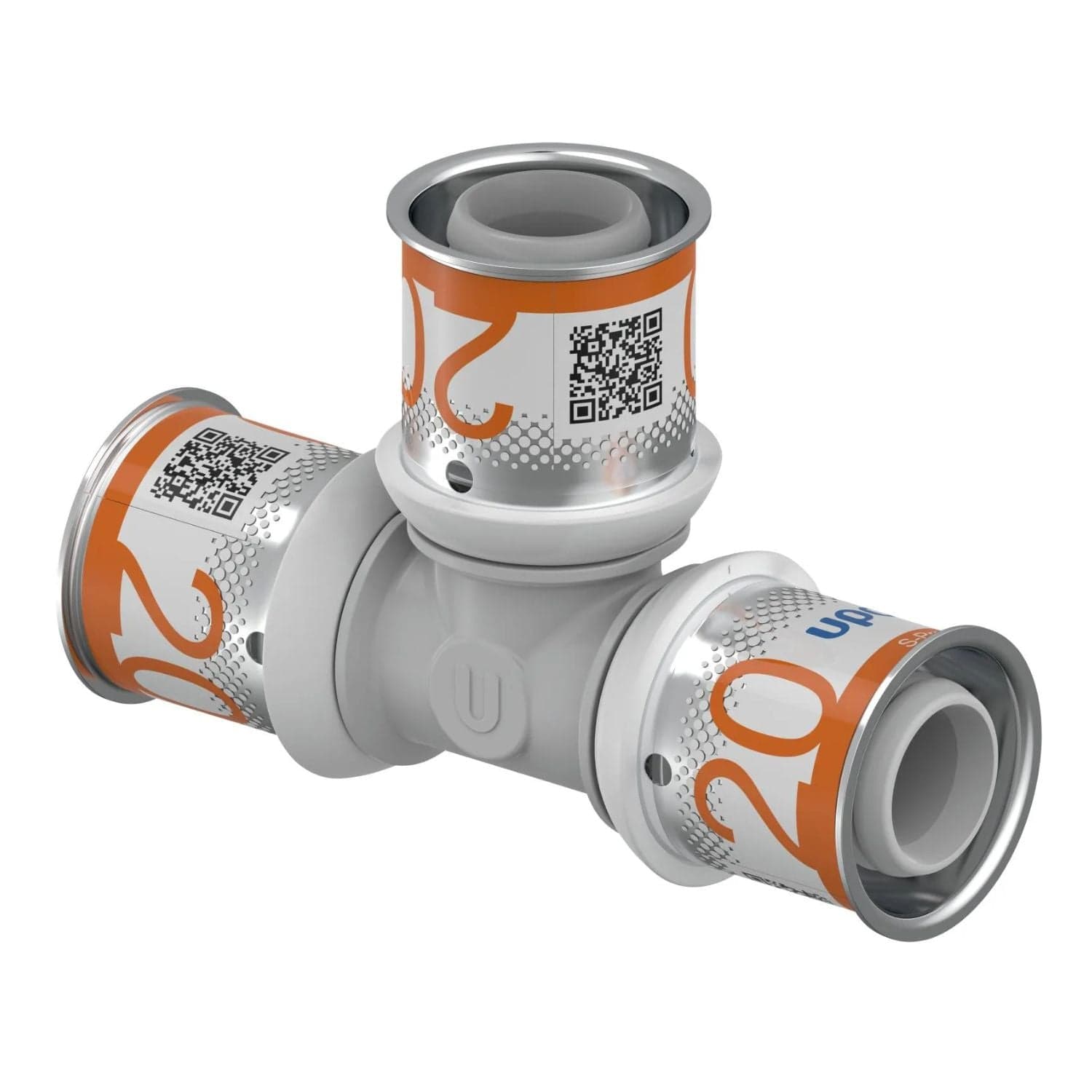 Uponor S-Press PPSU Kompositt T-rør 20-20-20mm Uponor T-rør pressfitting HEI-5114398
