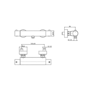 Vigour One Termostat Dusjbatteri