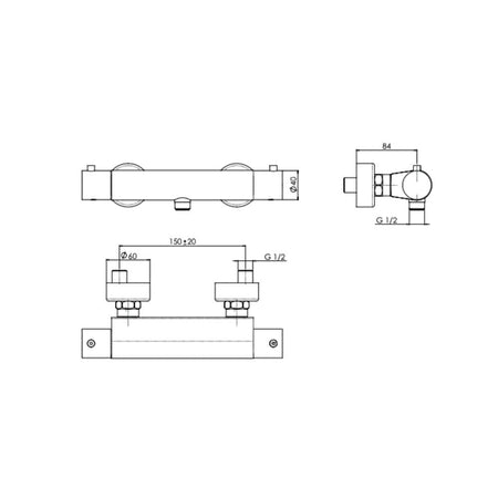 Vigour One Termostat Dusjbatteri