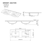 Vikingbad ADA D46 Møbelservant B60-120cm