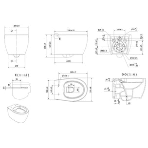 Vikingbad CIBA Rimless vegghengt toalett