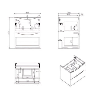 Vikingbad ELI 50 SLIM Servantskap med BEA servant