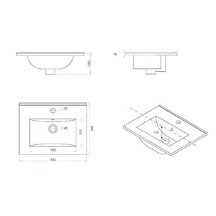 Vikingbad ELI 50 SLIM Servantskap med BEA servant