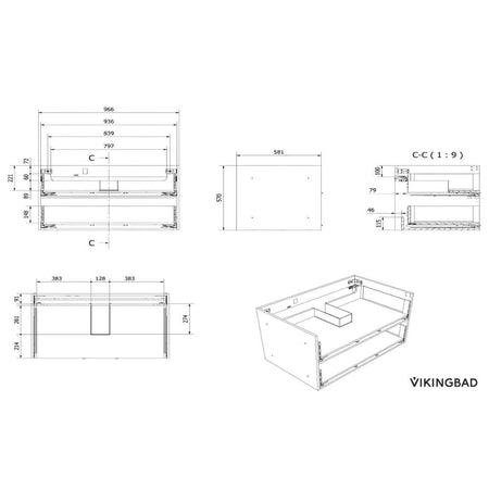 Vikingbad Fay Servantskap med Lang Sideplate