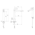 Vikingbad Fryd Høy Servantbatteri H297mm