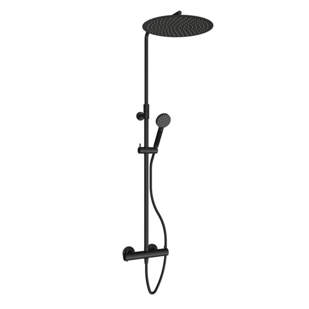 VikingBad Hedda Rainshower Rund Svart matt Bad.no VB-116997