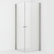 VikingBad LIAM Dusjhjørne Rett H195cm Sølv / 70x70cm / Klart glass VikingBad Dusjhjørne VB-112127