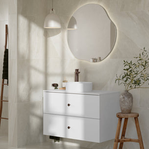 Vikingbad MAYA asymmetrisk speil med lys (backlight)