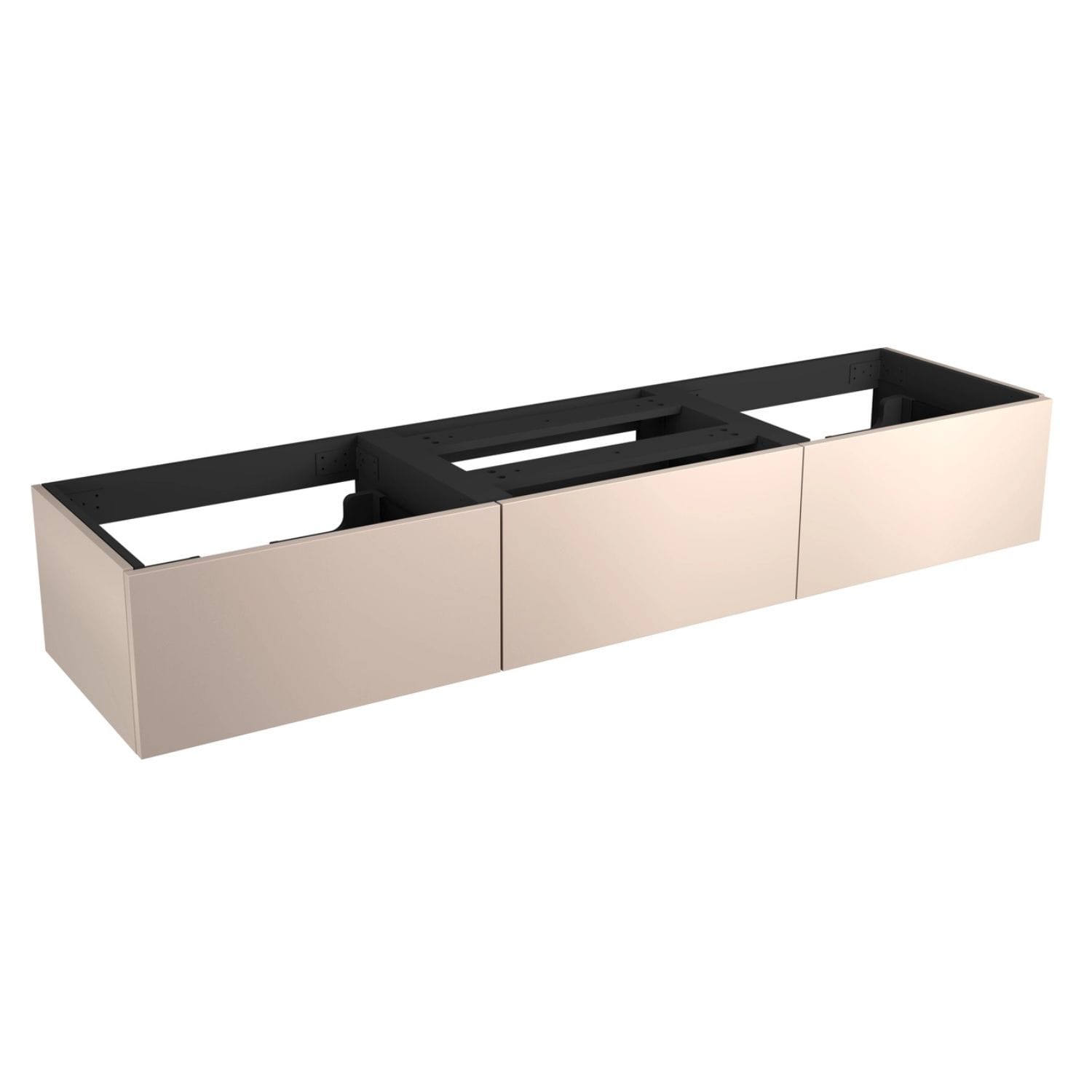 Vikingbad MIE DEMI Trend Servantskap Mål: B180xH46xD29 cm (3x60) Varm beige / 180cm dobbel VikingBad Servantskap VB-116619