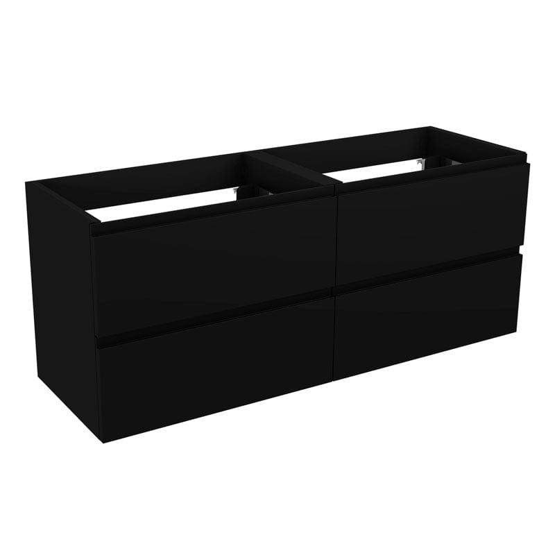 VikingBad MIE FINGERGREP Servantskap Svart matt / 120cm dobbel VikingBad Servantskap VB-115653