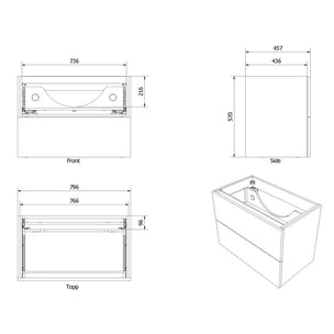 Vikingbad MIE TREND Servantskap B60-180cm