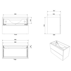 Vikingbad MIE TREND Servantskap B60-180cm