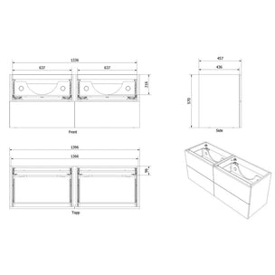 Vikingbad MIE TREND Servantskap B60-180cm