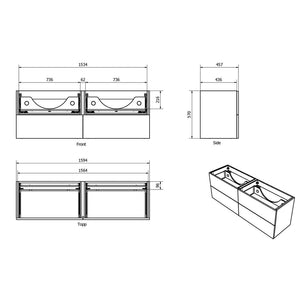 Vikingbad MIE TREND Servantskap B60-180cm