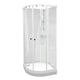 VikingBad Sofia Dusjkabinett Buet H210cm, Klare Bakvegger Hvit matt / Basic / 70x90cm høyre VikingBad Dusjkabinett VB-115567