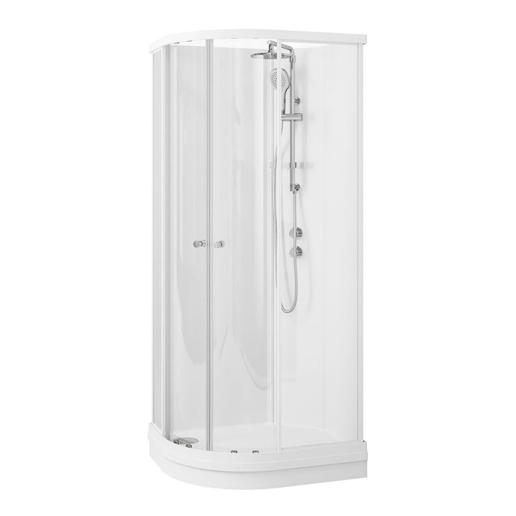 Vikingbad Sofia Dusjkabinett Buet H210cm, Klare Bakvegger