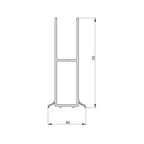 Vikingbad Veggprofil fast 95mm H195cm Utfellingsprofil for Dusjdører