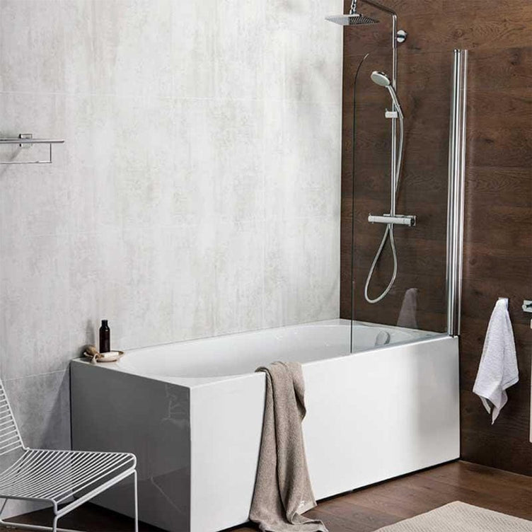 Alterna Mimas Badekarvegg L75xH130cm