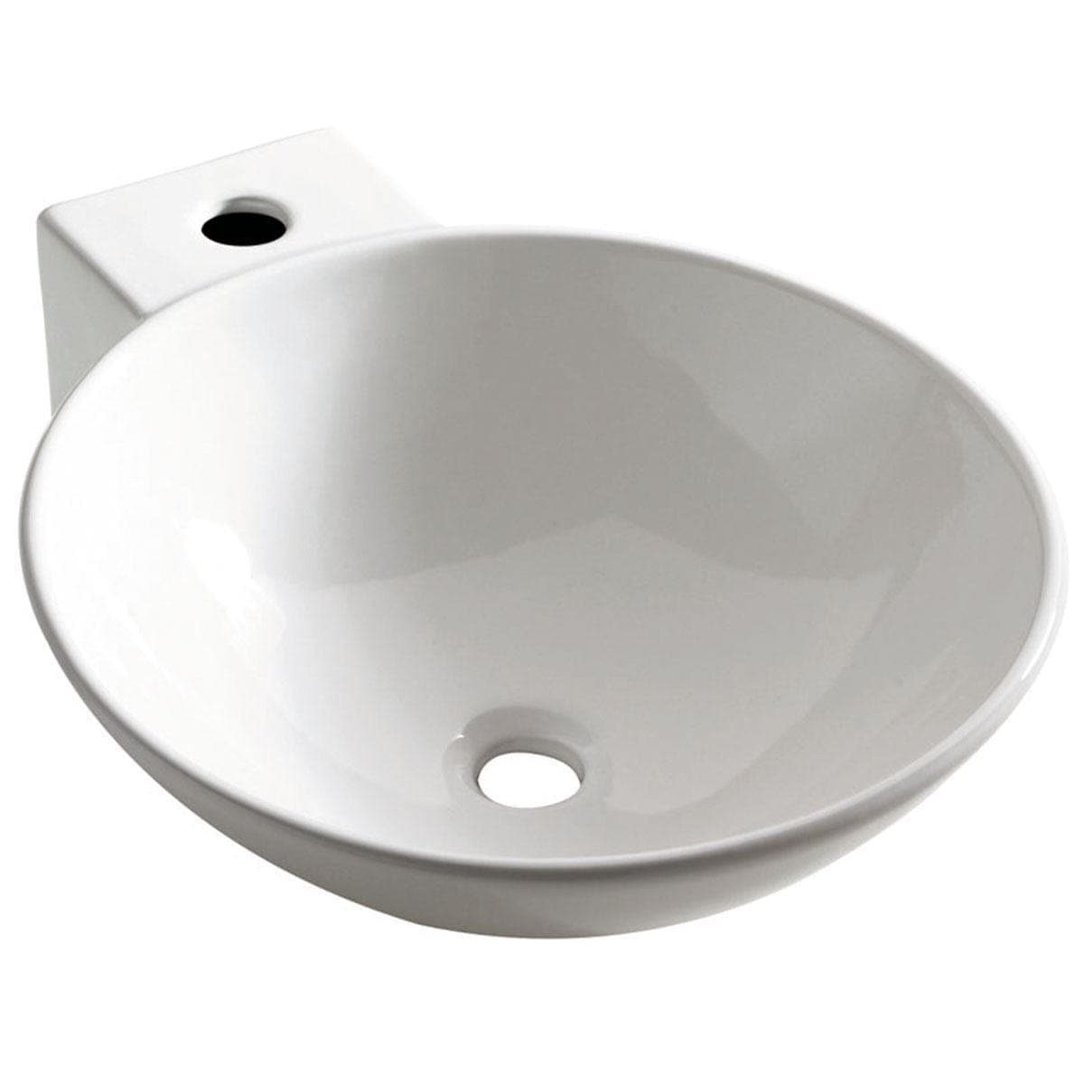 Bathco Bayona Bolleservant B42xD50,5cm - porselen Hvit Bathco Bolleservant KO-0028
