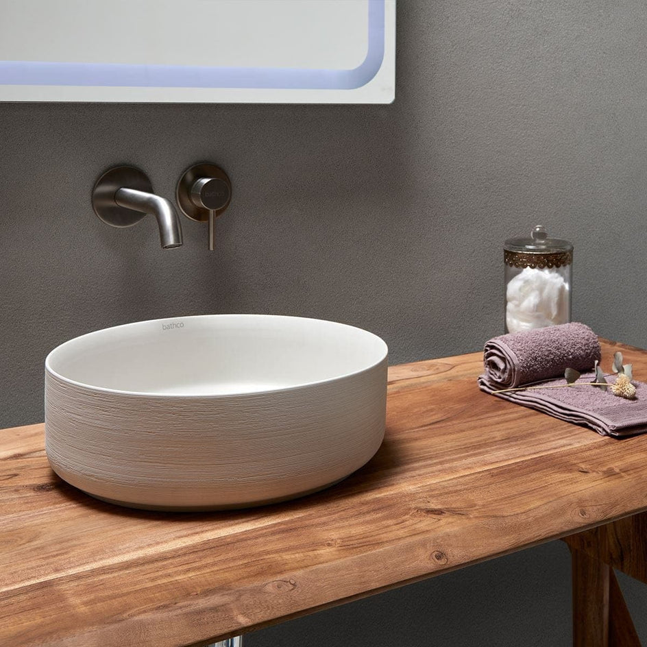 Bathco Carnac Cru Bolleservant Ø35,5cm - porselen Hvit Bathco Bolleservant KO-4119