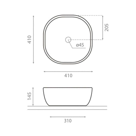 Bathco Olea Quadro Bolleservant porselen