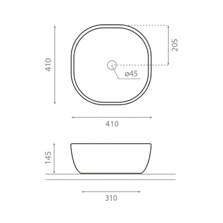 Bathco Olea Quadro Bolleservant porselen