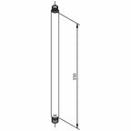 Damixa Forlengerstang for takdusj 350mm, krom
