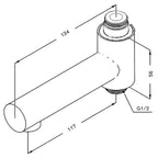 Damixa Silhouet Svingtut for termostatbatteri