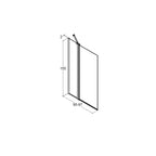 Dansani MATCH H Badekarvegg med sidepanel