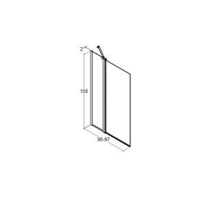Dansani MATCH H Badekarvegg med sidepanel