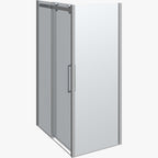 Dansani XXL Skyvedør med 1 sidepanel for dusjhjørne